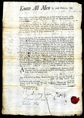 Probated will of John Ellwood, 1746