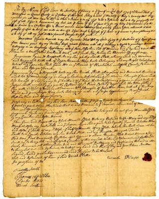 Probated will of Uriah Platt, 1746