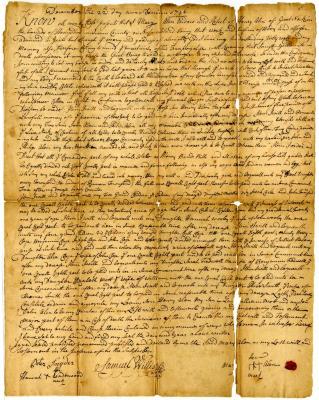 Probated will of Mary Allen, 1747