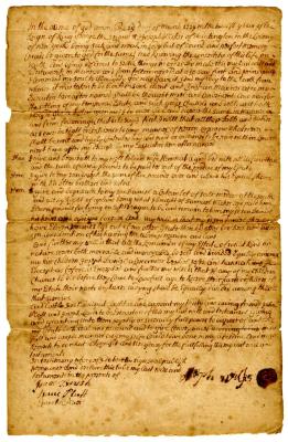 Probated will of Joseph Wicks, 1746