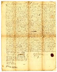 Probated will of Charles Bortner, 1747