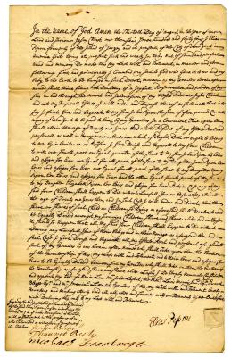 Probated will of Elias Pipon, 1746