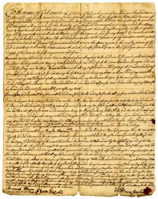 Probated will of William Fowler, 1747