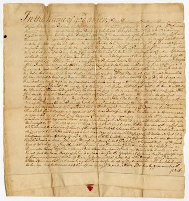 Probated will of Thomas Hinchman, 1747