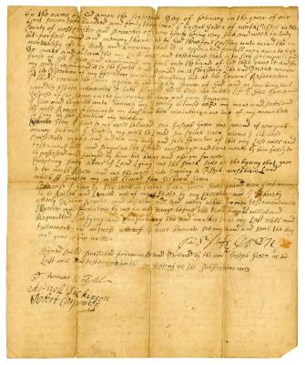 Probated will of Joseph Green, 1747