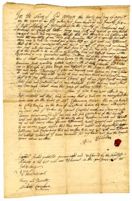 Probated will of Rue Nicholas, 1747