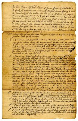 Probated will of James Ferris, 1747