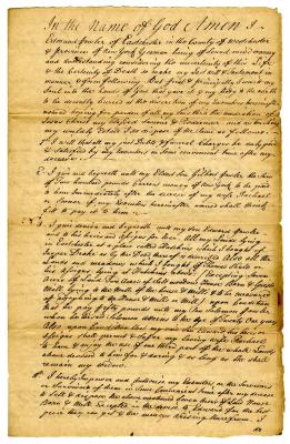 Probated will of Edmond Fowler, 1747