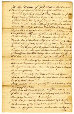 Probated will of Peter Vlierboom, 1747