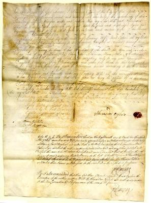 Probated will of Alexander Ogilvie, 1750