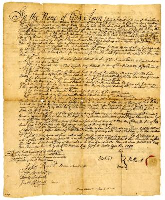 Probated will of Richard Stiwell, 1747