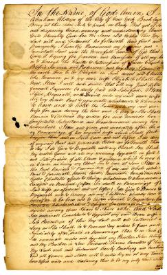 Probated will of Abraham Alstyn, 1748