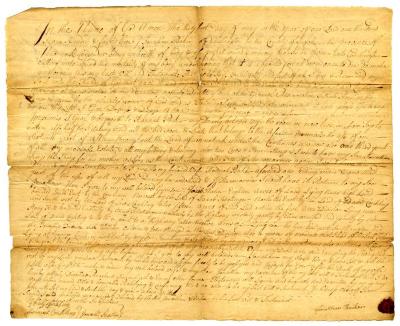 Probated will of Jonathan Baker, 1748