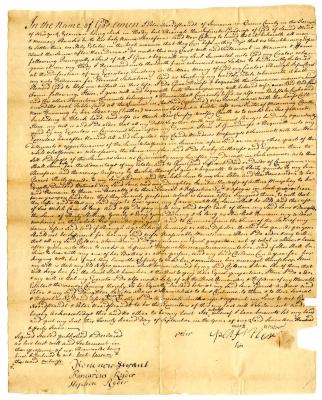 Probated will of Peter Noordstrandt, 1747