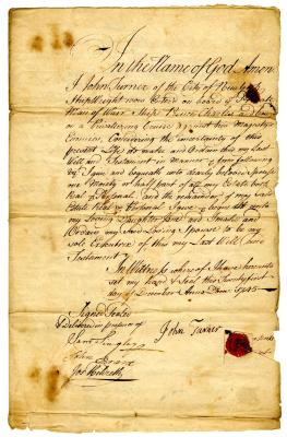 Probated will of John Turner, 1747