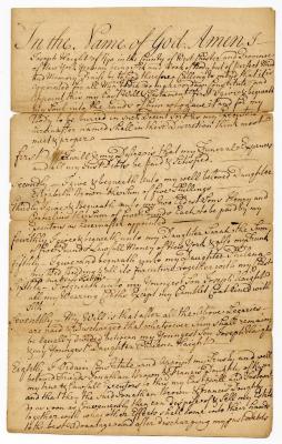 Probated will of Joseph Height, 1748