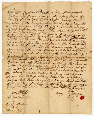 Probated will of Henry Jenkins, 1748