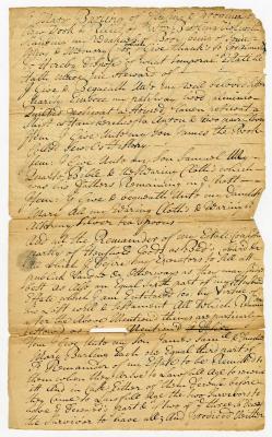 Probated will of Mary Burling, 1748