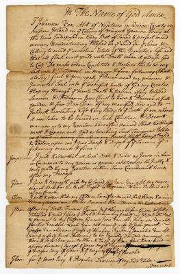 Probated will of Johannis Van Elst, 1748