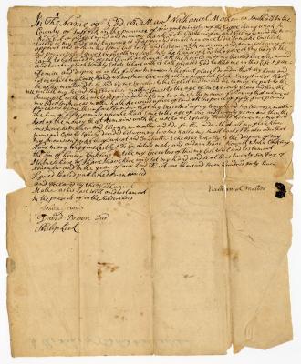 Probated will of Nathaniel Mather, 1748
