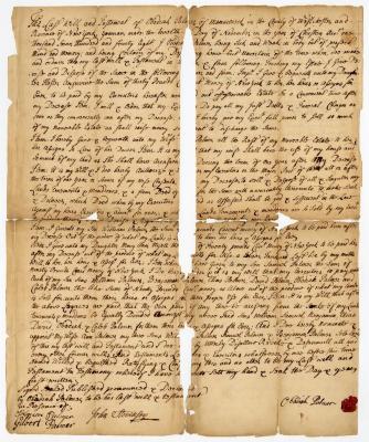 Probated will of Obadiah Palmer, 1748
