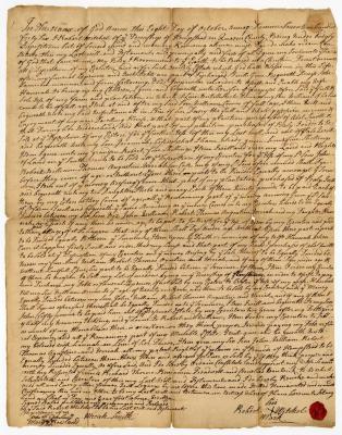 Probated will of Robert Mitchell, 1748