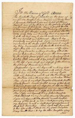 Probated will of Hannah Treadwell, 1748