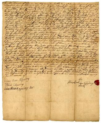 Probated will of Hezekial Topping, 1748