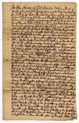 Probated will of Andrew Nicoll, 1748