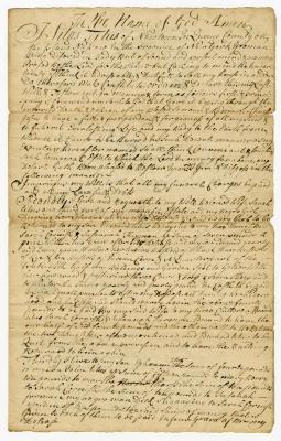 Probated will of Silas Titus, 1748