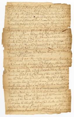 Probated will of Hermanes Van Gelder, 1748