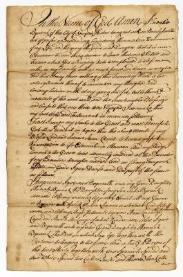 Probated will of Leuntre Byvanck, 1749