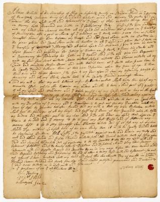 Probated will of Amos Willetts, 1748