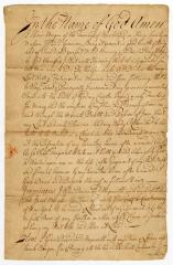 Probated will of Hans Bergene, 1749