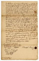 Probated will of Joseph Bruning, 1749