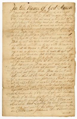 Probated will of Anthony Albrecht, 1749