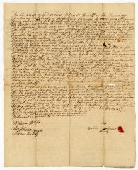 Probated will of David Burnet, 1749