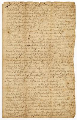 Probated will of Rip Van Dam, 1749