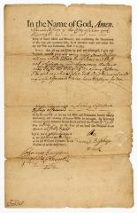 Probated will of Francis Bishop, 1749