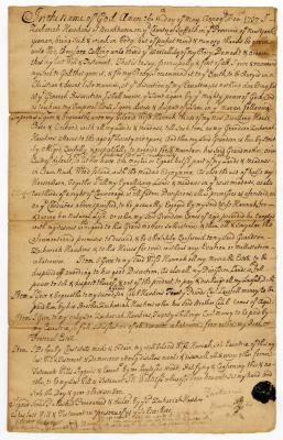 Probated will of Lachariah Hawkins, 1749