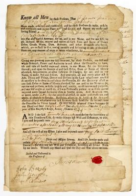 Probated will of James Mannes, 1749