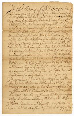 Probated will of Arnold Hendrickse, 1749