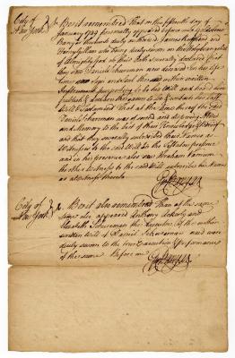 Probated will of Daniell Schoreman, 1749