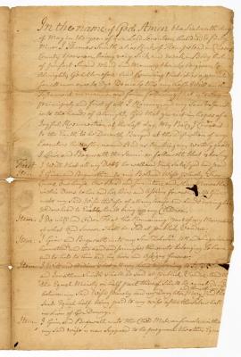 Probated will of Thomas Smith, 1749