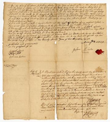 Probated will of Gersham Saxton, 1749