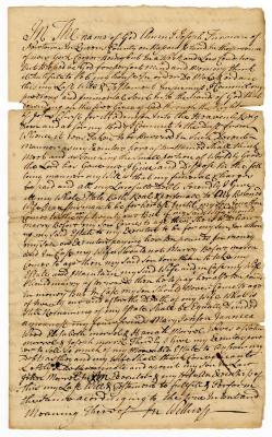 Probated will of Joseph Furman, 1749