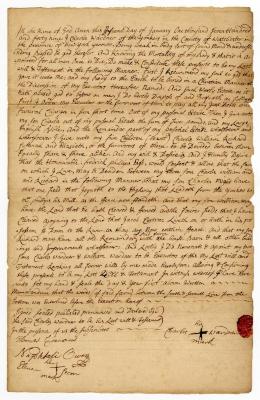 Probated will of Charles Wardner, 1749