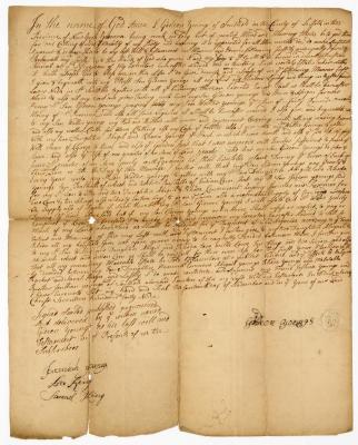 Probated will of Gideon Youngs, 1749