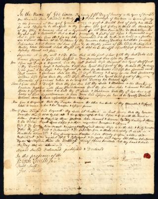 Probated will of John Burrowes, 1750