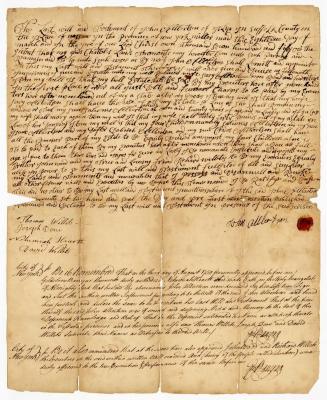 Probated will of John Albertson, 1750